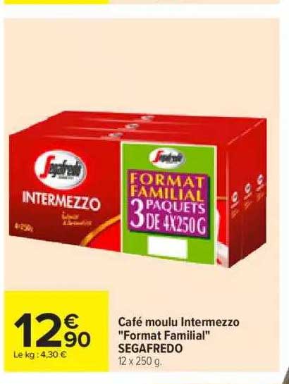 café moulu intermezzo "format familial" segafredo