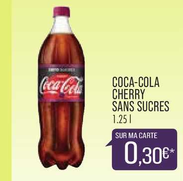 coca-cola cherry sans sucres