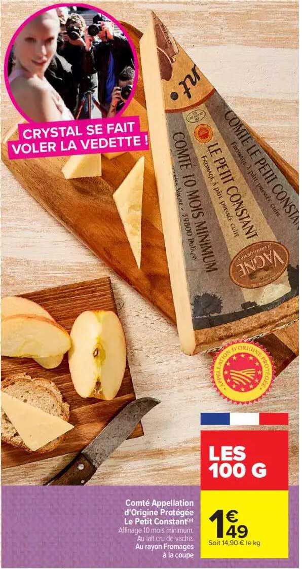 comté appelation d'origine protégée le petit constant