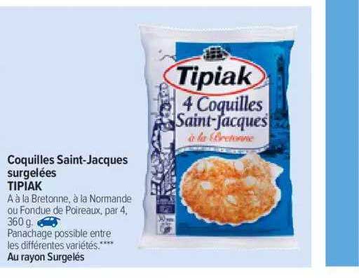 coquilles saint-jacques surgelées tipiak
