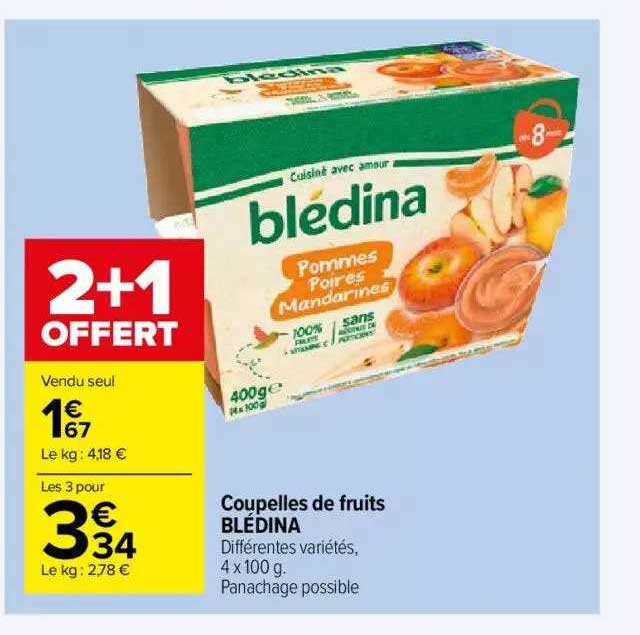 Coupelles De Fruits Blédina