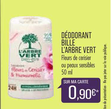 déodorant bille l'arbre vert