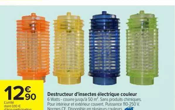 destructeur d'insectes électrique couleur