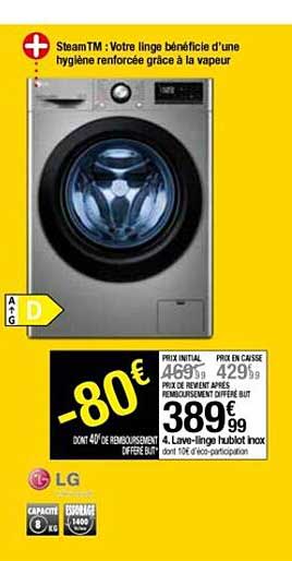 lave-linge hublot inox lg