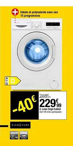 lave-linge hublot signature