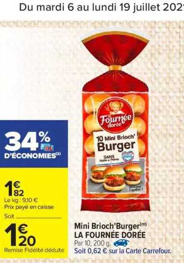 mini brioch'burger la fournée dorée