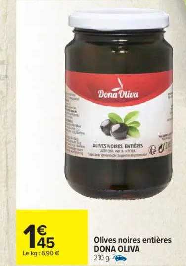 olives noires entières dona oliva