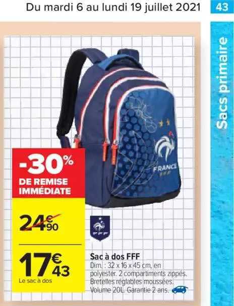 Sac à Dos Fff -30% De Remise Immédiate