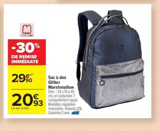 sac à dos glitter marshmallow -30% de remise immédiate