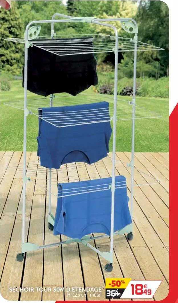 séchoir tour 30m d'étendage
