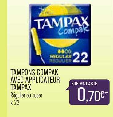 tampons compak avec applicateur tampax
