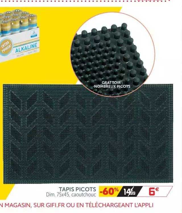 tapis picots
