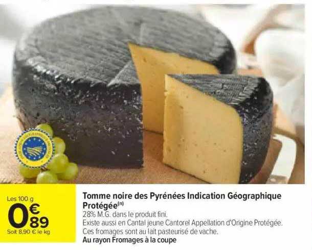 tomme noire des pyrénées indication géographique protégée