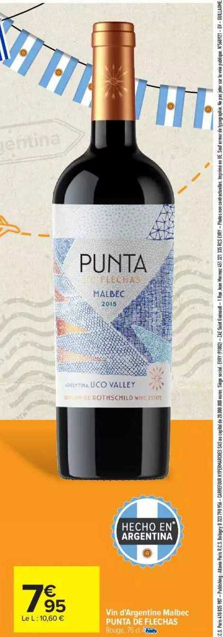 vin d'argentine malbec punta de flechas