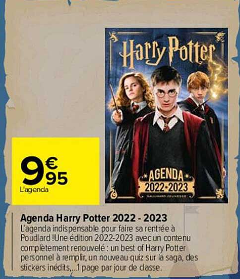 agenda harry potter 2022-2023