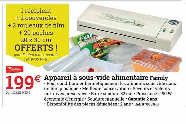 appareil à sous-vide alimentaire family