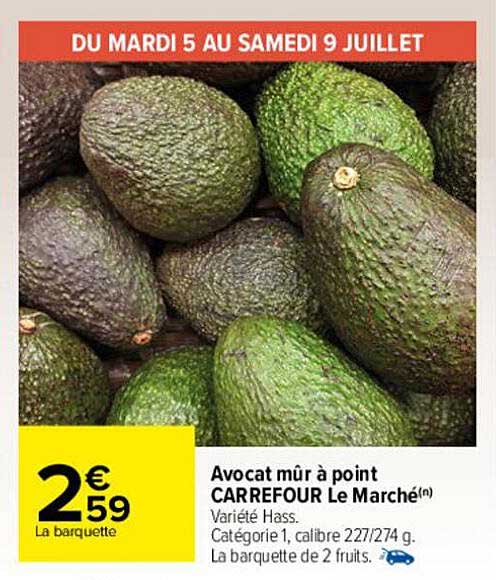 avoca mûr à point carrefour le marché