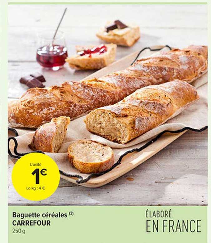 Baguette Céréales Carrefour