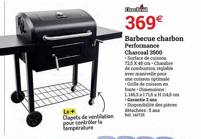 barbecue charrbon performance charcoal 3500 char-broil