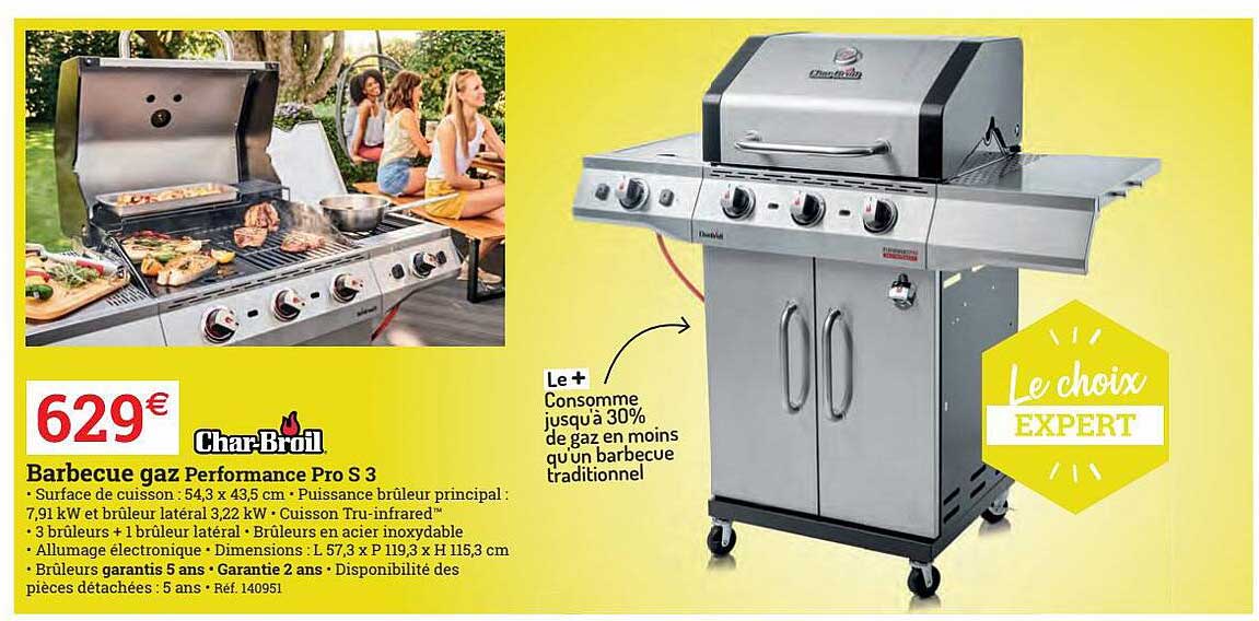 Barbecue Gaz Performance Pro S3 Char-broil