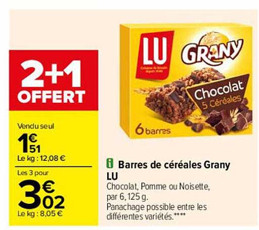 Barres De Céréales Grany Lu