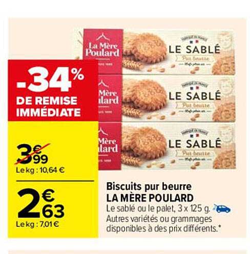 Biscuits Pur Beurre La Mère Poulard