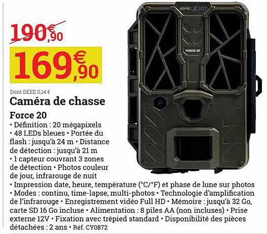 caméra de chasse force 20