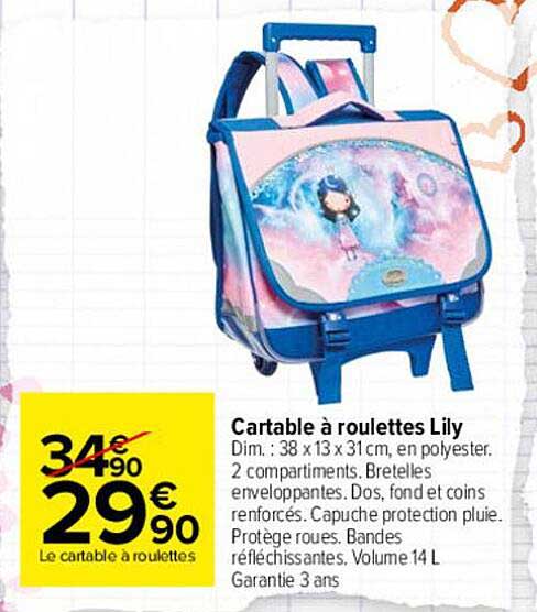 Cartable à Roulettes Lily