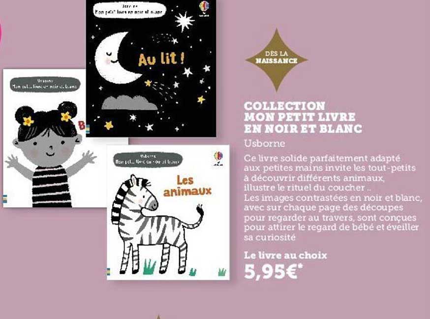 collection mon petit livre en noir et blanc