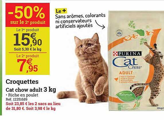 Croquettes Cat Chow Adult 3 Kg