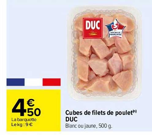 Cubes De Filets De Poulet Duc