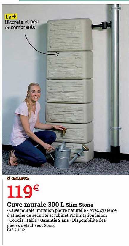 Cuve Murale 300l Slim Stone