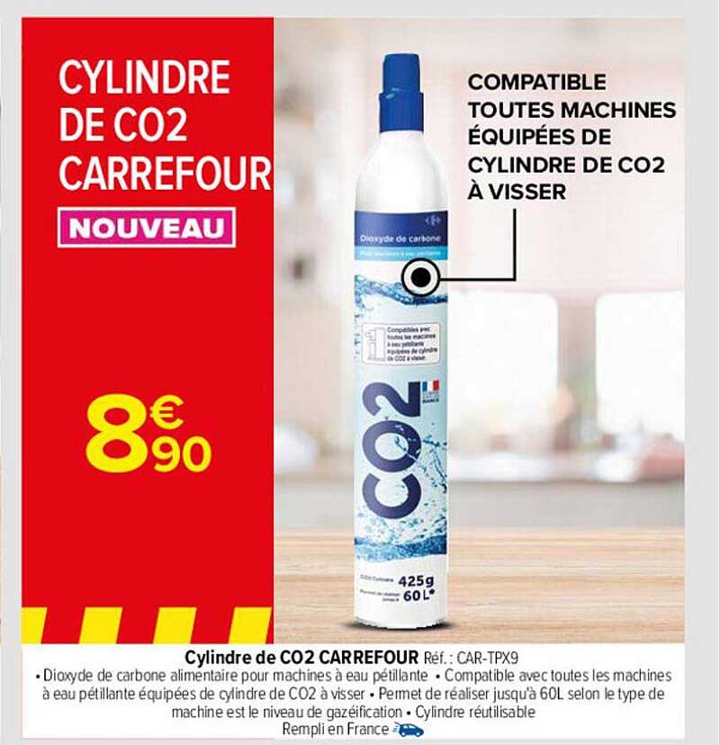 cylindre de co2 carrefour