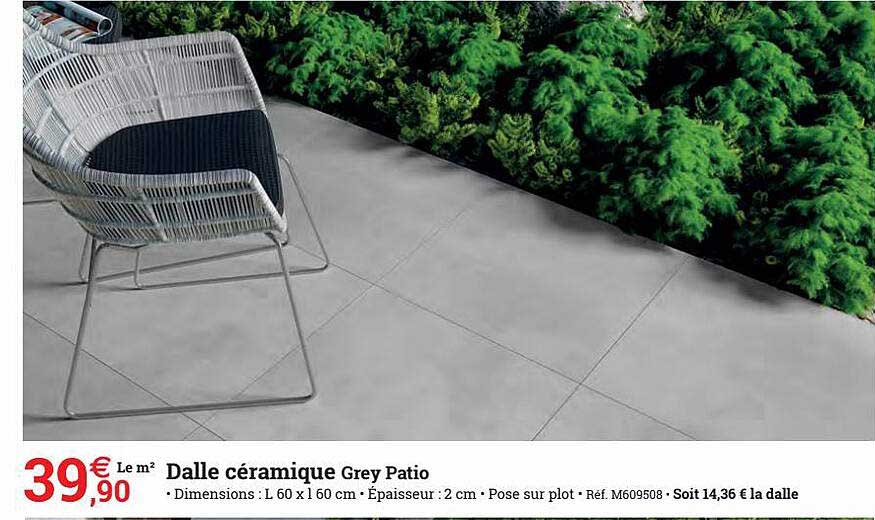 dalle céramique grey patio