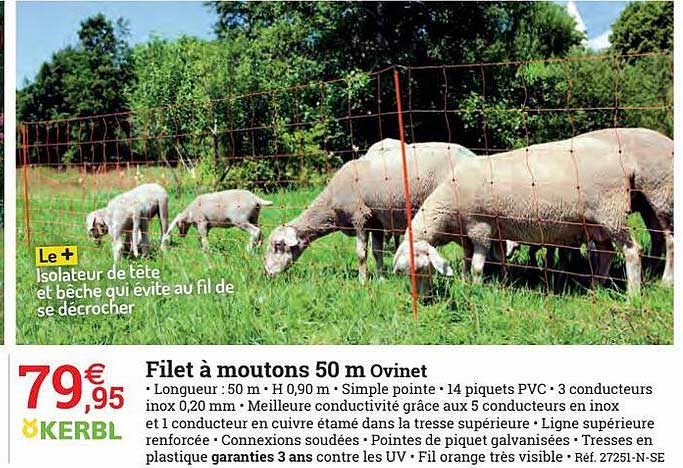 filet à moutons 50 m ovinet kerbl