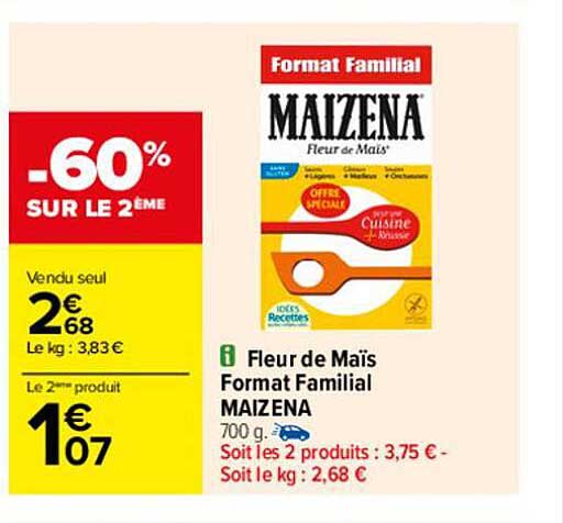 fleur de maïs format familial maizena