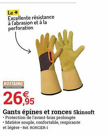 gants épines et ronces skinsoft
