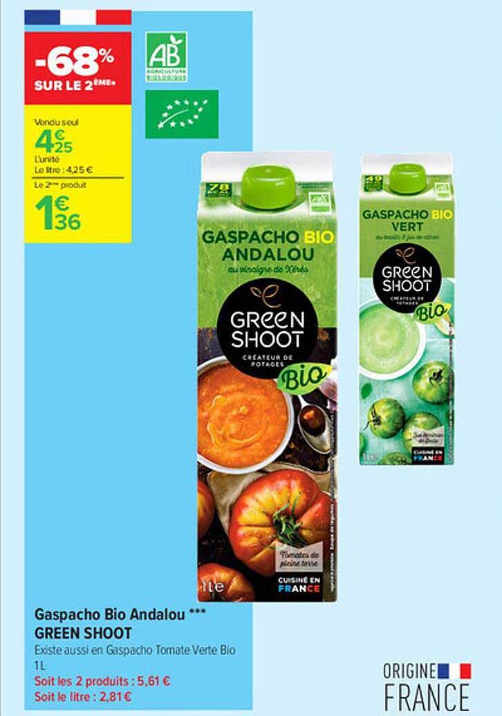 gaspacho bio andalou green shoot