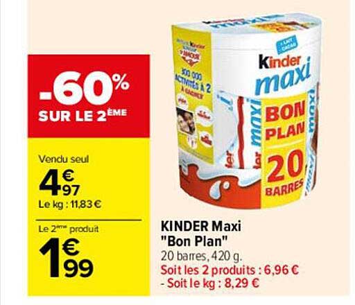 Kinder Maxi "bon Plan"