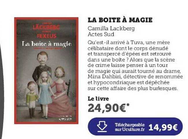la boite à magie camilla lackberg actes sud