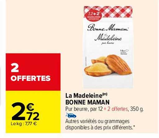 la madeleine bonne maman