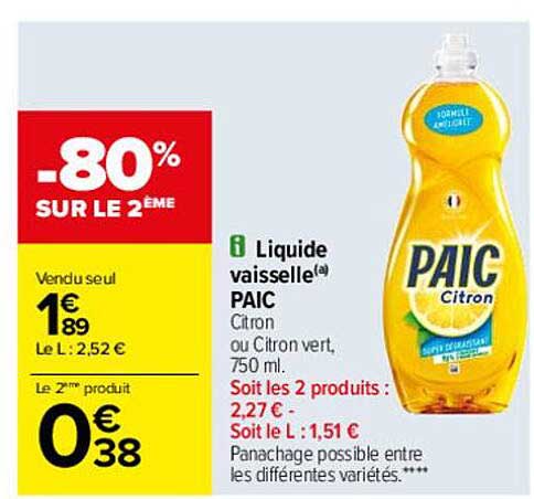 Liquide Vaisselle Paic