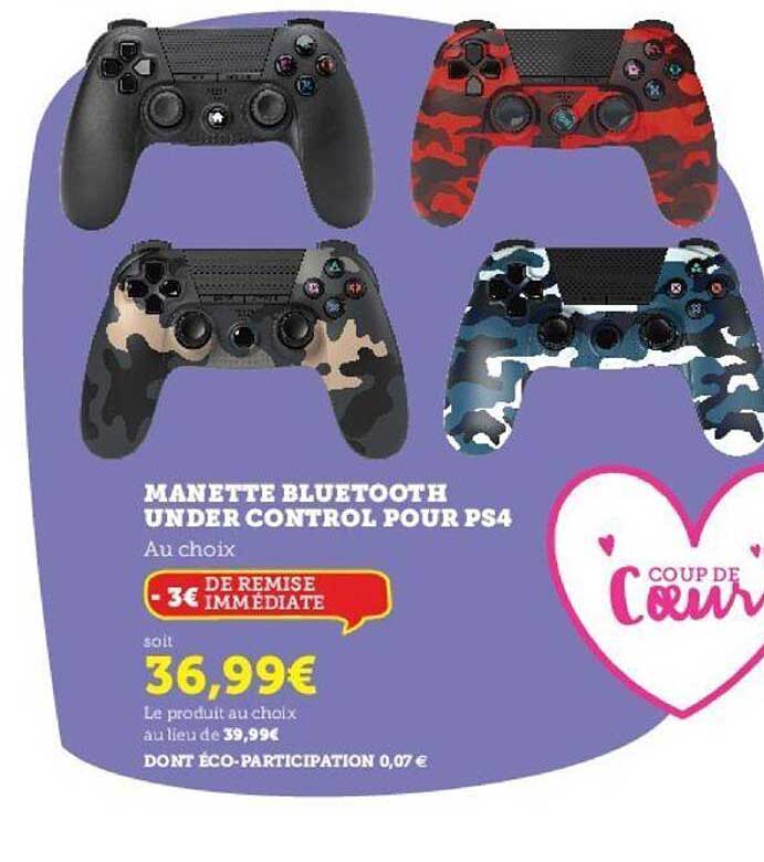 manette bluetooth under control pour ps4