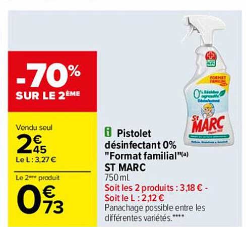 pistolet désinfectant 0% "format familial" st marc
