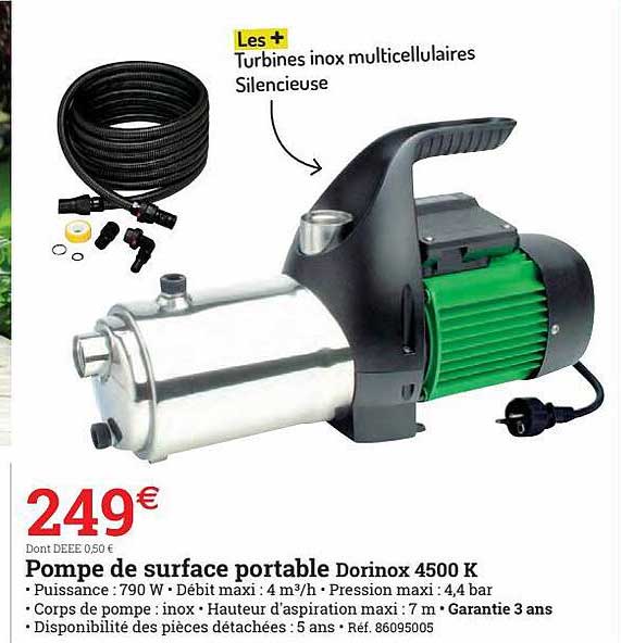 pompe de surface portable dorinox 4500 k