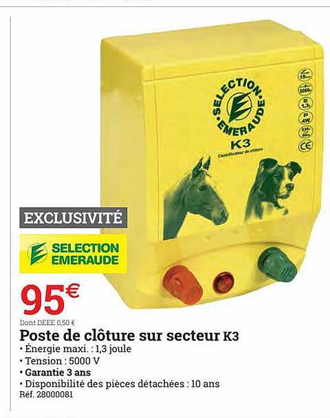 poste de clôture sur secteur k3