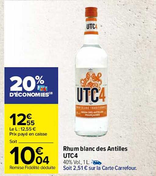 Rhum Blanc Des Antilles Utc 4