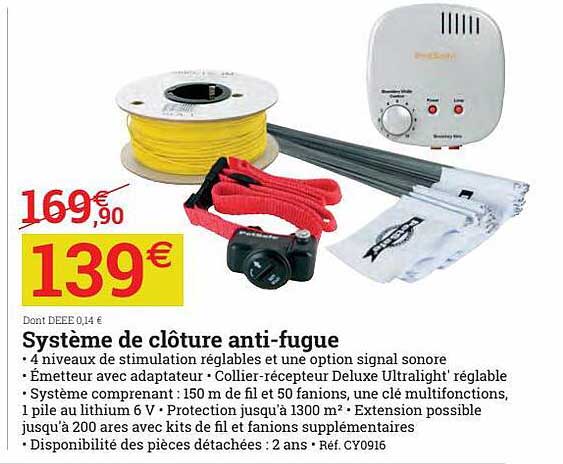 système de clôture anti-fugue