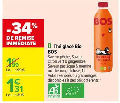 thé glacé bio bos
