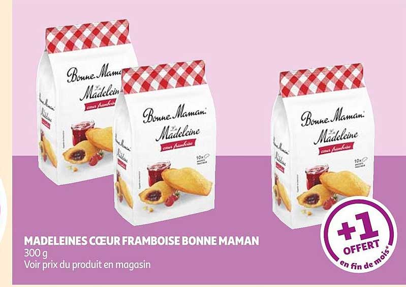 madeleines cœur framboise bonne maman